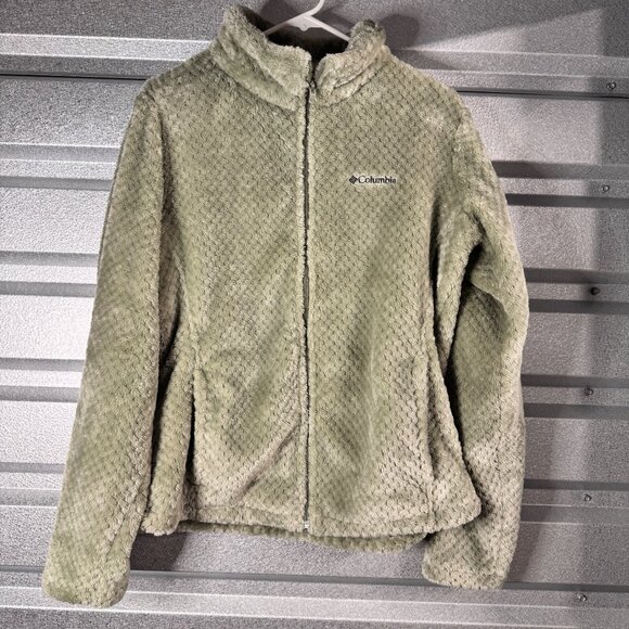 Columbia Womens Benton Springs Fleece Jacket Sage Green Full Zip Size Small Soft - Picture 2 of 11